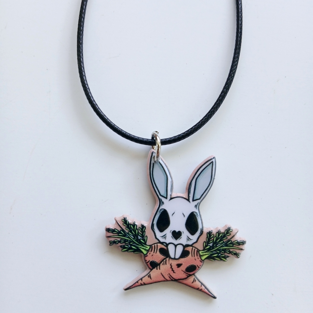 Easter Bunny Skull Necklace